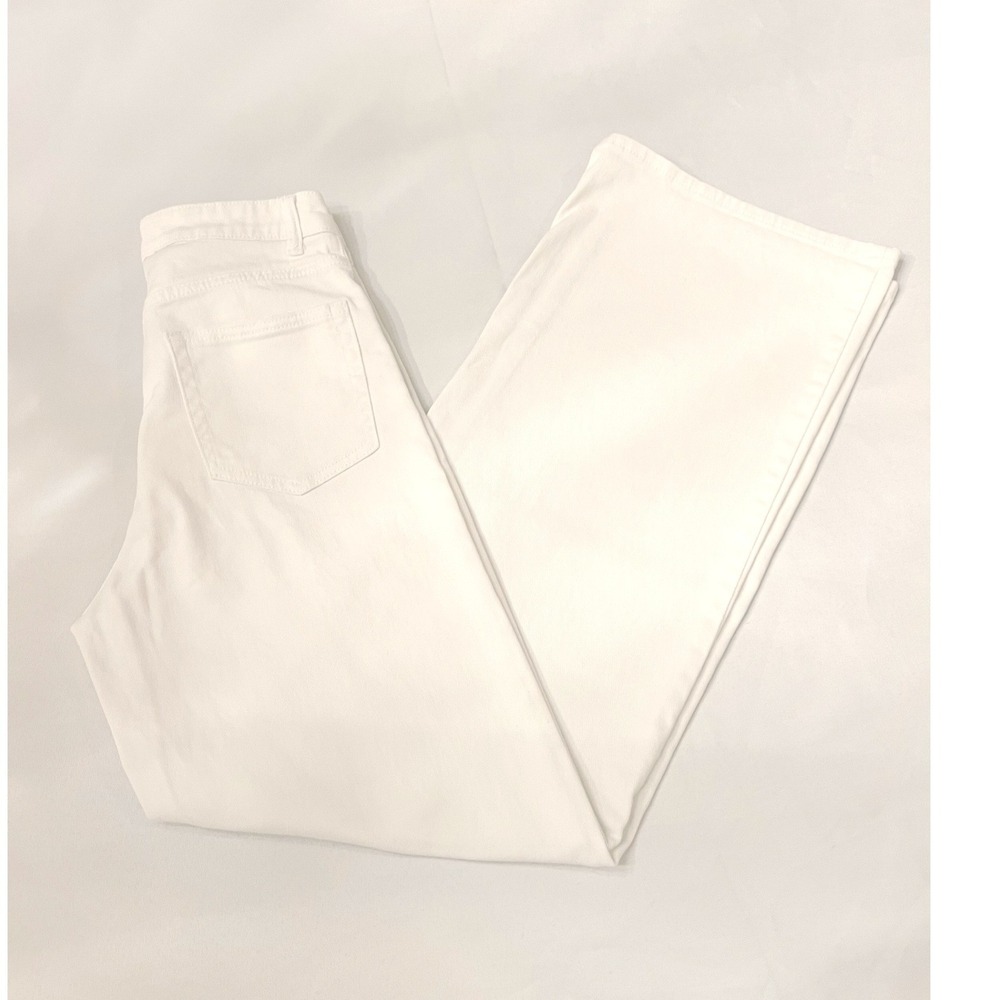 HM Divided Womens White High Waisted Wide Leg Jeans Size 6 0963087 5 - Picture 2 of 11